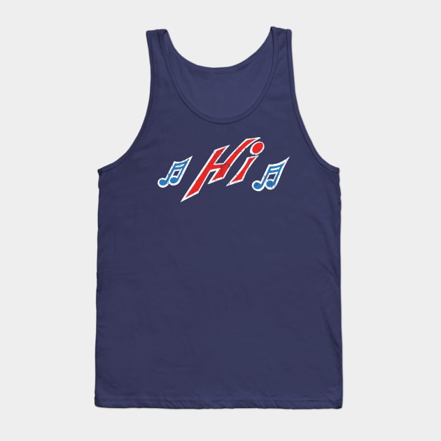 Hi Record Label Tank Top by MindsparkCreative